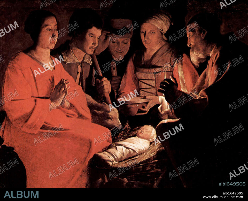 Georges de La Tour (1593 - 1652) French painter. Adoration of the Bergers (Magi).