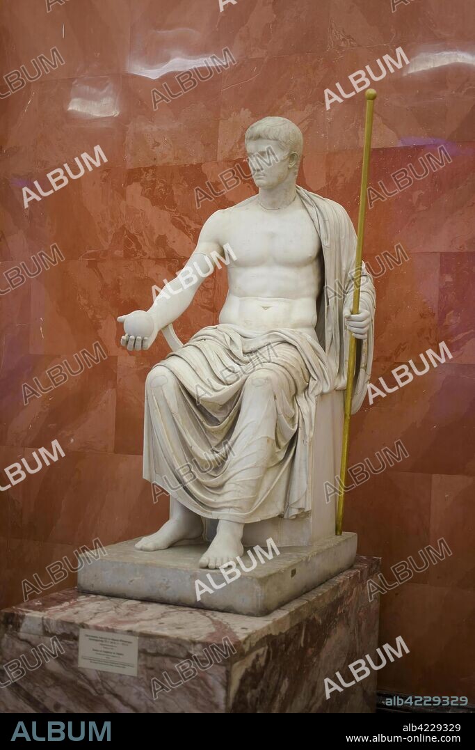 'Statue of the Emperor Octavian Augustus as Jupiter'. Ancient Rome, First half of the 1st century. Dimensions: 187 cm.