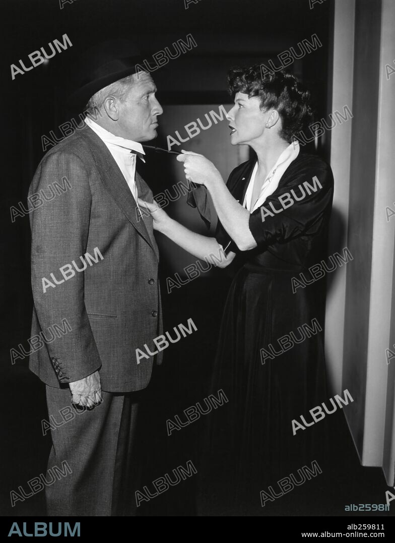 KATHARINE HEPBURN and SPENCER TRACY in ADAM'S RIB (1949), directed by GEORGE CUKOR. Copyright M.G.M.