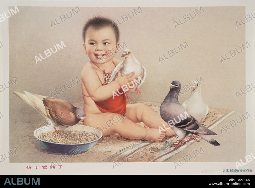 JIN MEISHENG. Babies love pigeons.