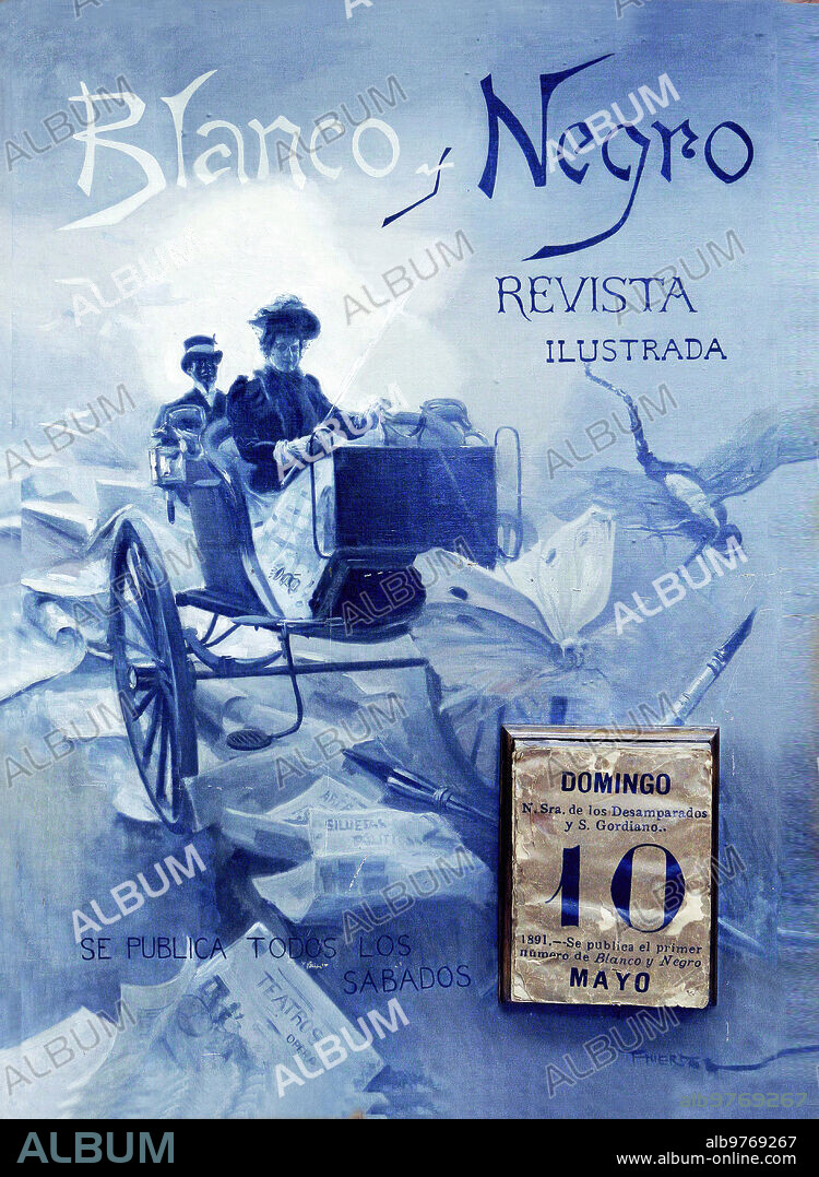 10 mayo 1891. Portada del número uno de la revista. öleo sobre lienzo de Ángel Díaz Huertas.