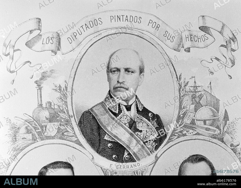FRANCISCO SERRANO DOMINGUEZ (1810/1885) - MILITAR Y POLITICO ESPAÑOL REGENTE Y PRESIDENTE DEL GOBIERNO.