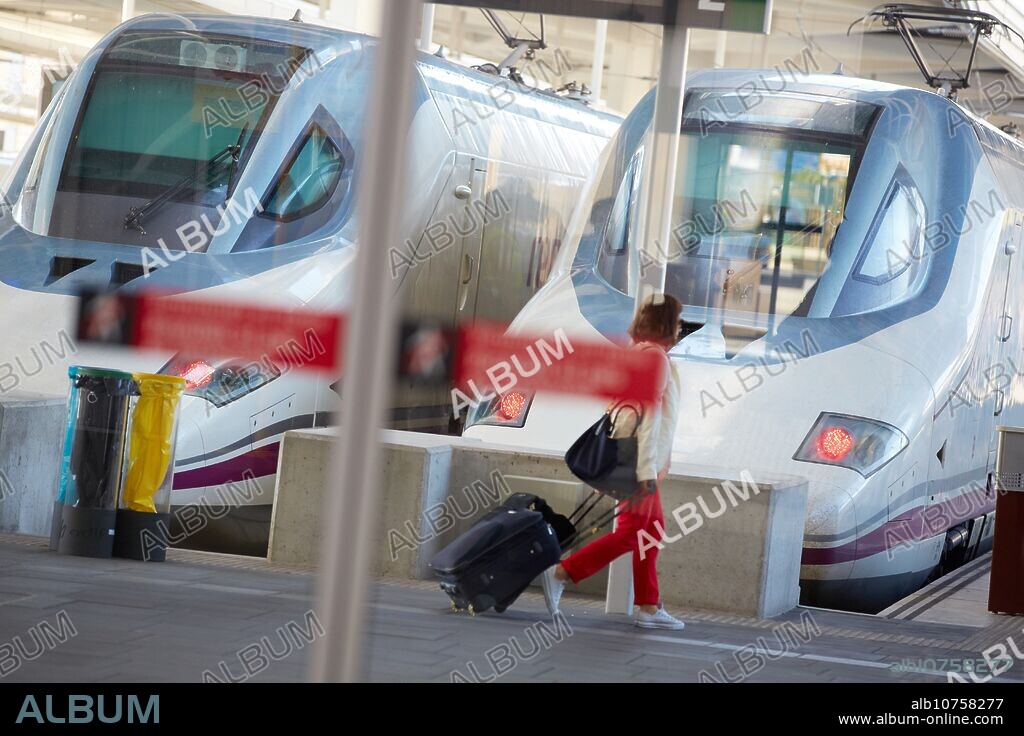Valencia Joaquin Sorolla railway station. High Speed Train. AVE. Valencia. Comunidad Valenciana. Spain.