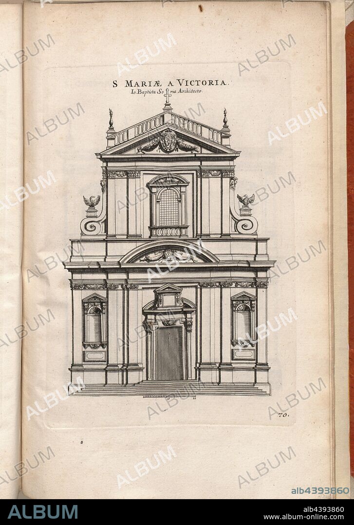Our Lady of Victory, Church of Santa Maria della Vittoria in Rome, Fig. 126, 70, after p. 94, Offizin Endter Nürnberg (imp.), 1775, Joachim von Sandrart:Teutsche Academie der Bau- Bildhauer- und Maler-Kunst: worinn die Regeln und Lehrsätze dieser Künste gegeben, nicht weniger zu mehrerer Erläuterung die besten Exempel der alten und neuen Künstler in Kupfer beygefüget worden, wie solche in Rom auf das genaueste abgezeichnet sind: nebst den Lebensbeschreibungen der besten griechischen, römischen und neuen Künstler, ingleichen der Anzeige ihrer vornehmsten Werke. Nürnberg: verlegt in der Johann Andreas Endterischen Handlung, 1768-1775.