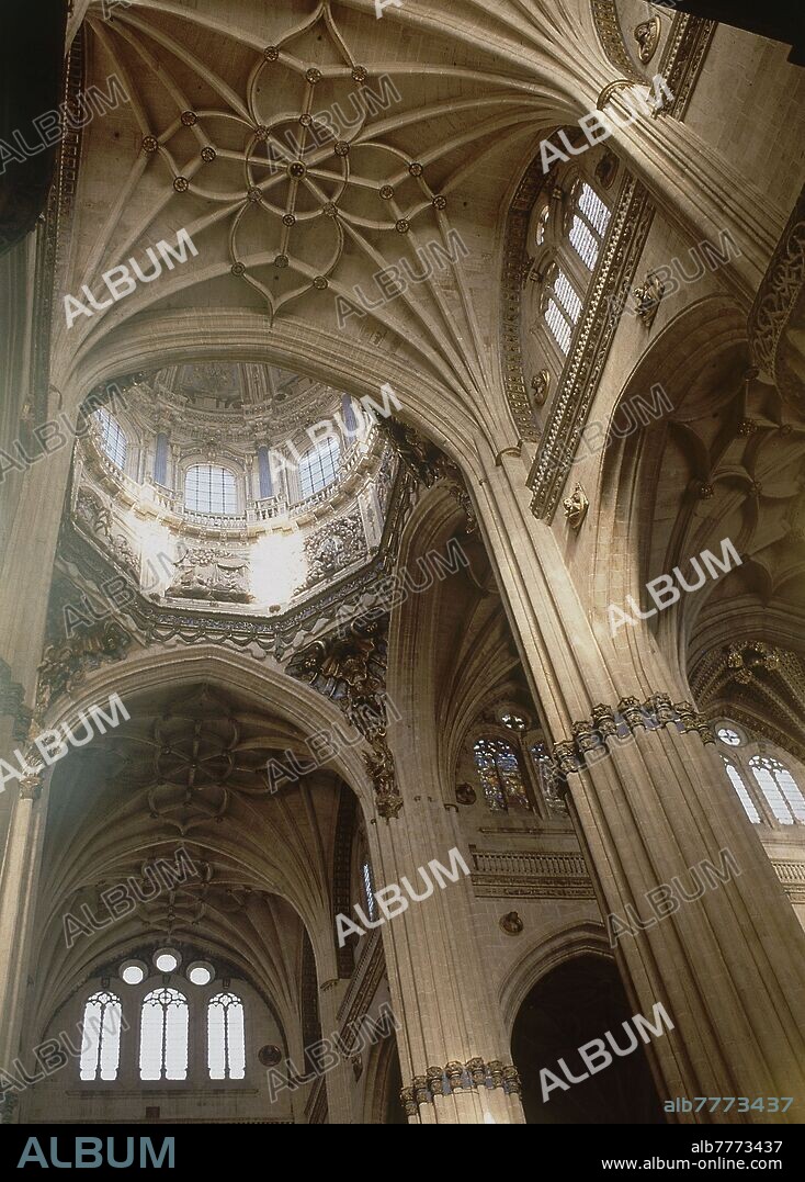 INTERIOR- BOVEDA ESTRELLADA DE LA CATEDRAL GOTICA.