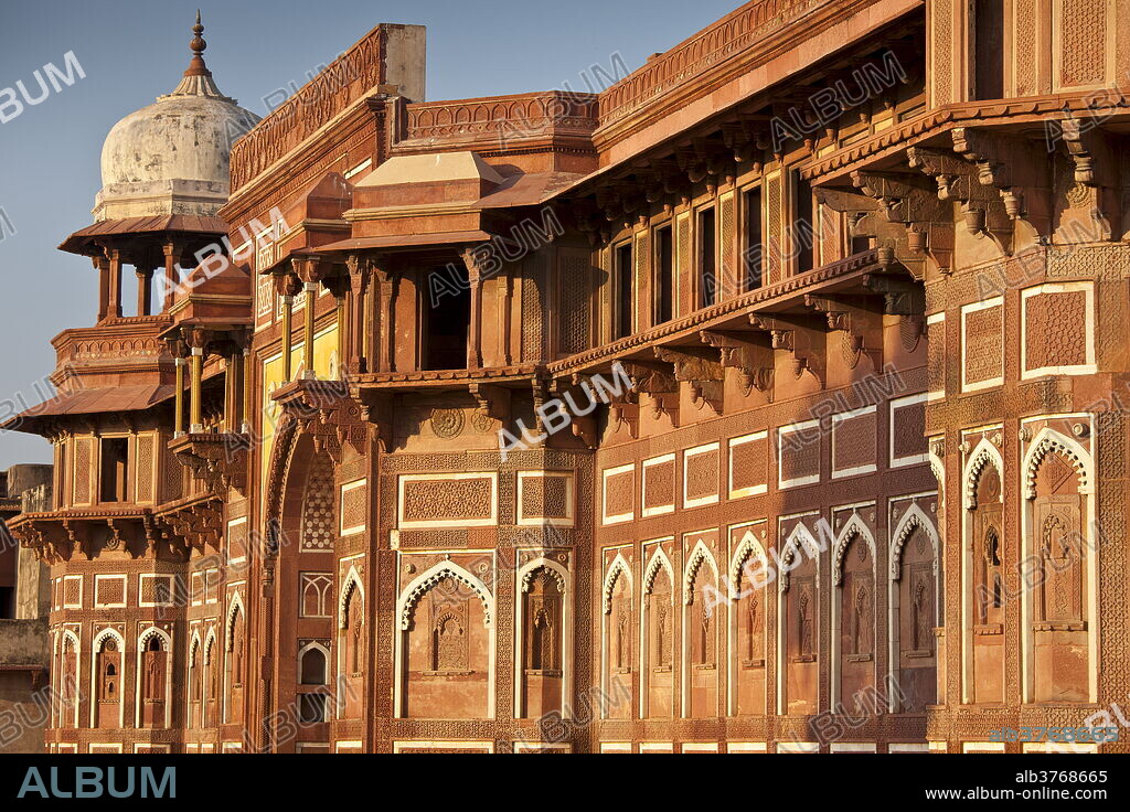 Agra Fort, 17th Century residence of Great Mughals, World Heritage Monument, India.