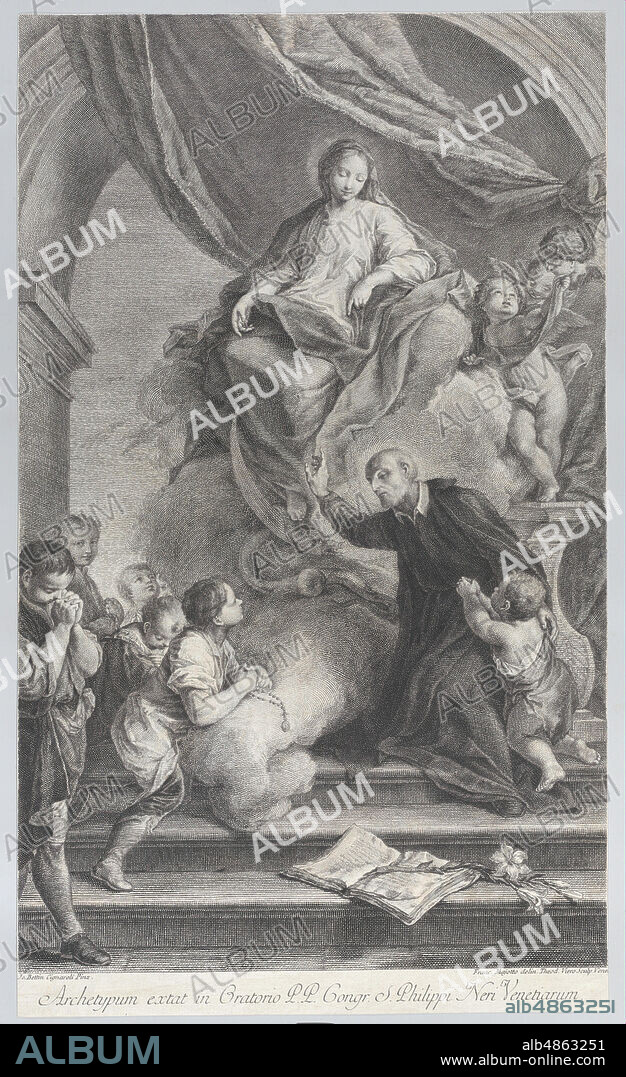 FRANCESCO MAGGIOTTO and TEODORO VIERO. The Virgin appearing to San Filippo Neri, 1760-1819.