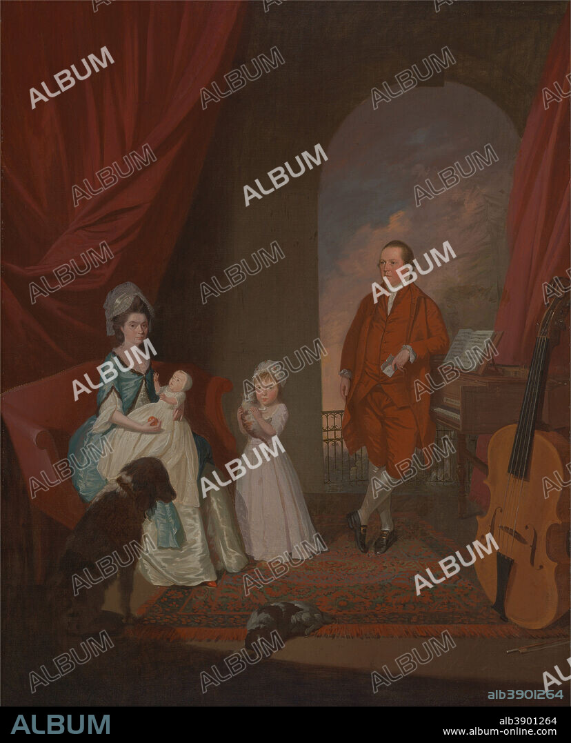 JAMES MILLAR. Family Group. Date/Period: Between 1774 and 1780. Painting. Oil on canvas. Height: 1,270 mm (50 in); Width: 1,016 mm (40 in).