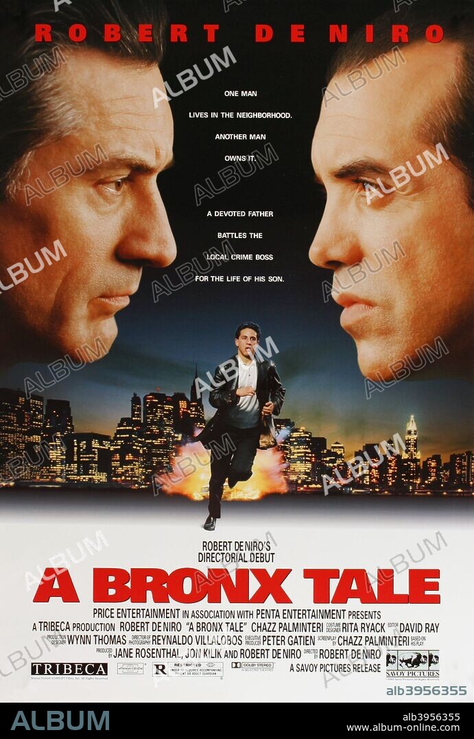 Poster de UNA HISTORIA DEL BRONX, 1993 (A BRONX TALE), dirigida por ROBERT DE NIRO. Copyright UNITED INTERNATIONAL PICTURES.