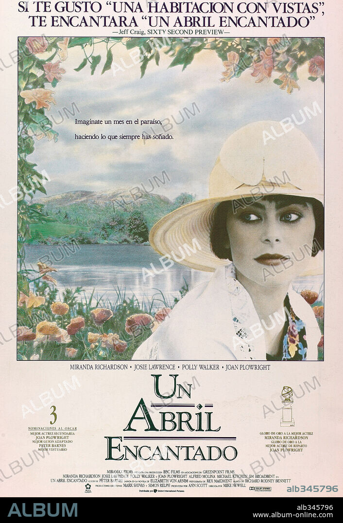 Affiche de ENCHANTED APRIL, 1991, réalisé par MIKE NEWELL. Copyright BBC.