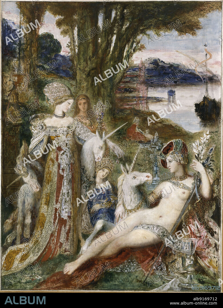 GUSTAVE MOREAU. Les Licornes.