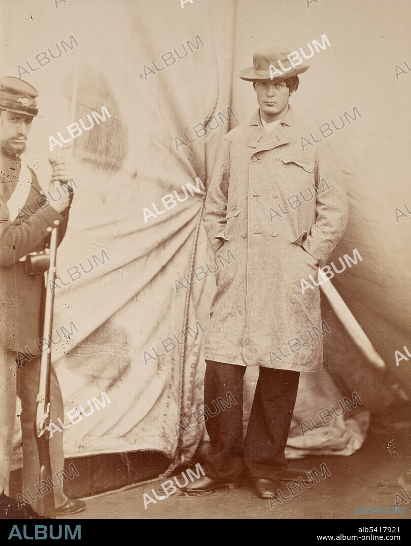 ALEXANDER GARDNER. Lewis Powell [alias Lewis Payne], April 27, 1865. [Powell was a Confederate soldier who attempted to assassinate United States Secretary of State William Henry Seward as part of the Lincoln assassination plot. Powell was found guilty and hanged]. Albumen print.