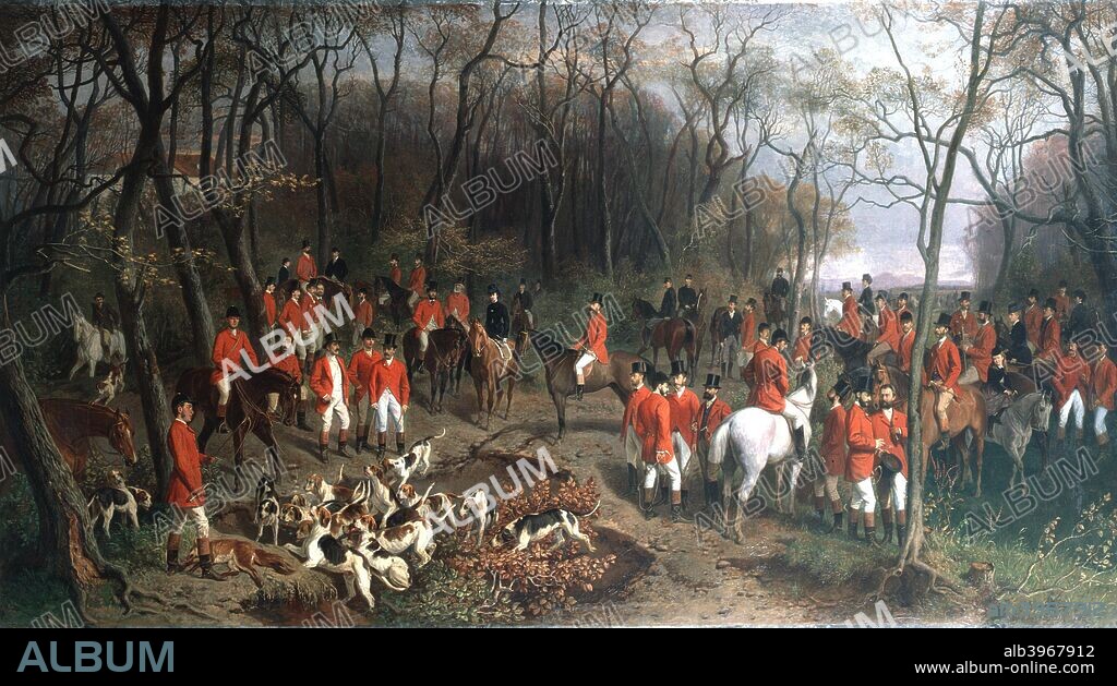 'Elizabeth at the Hunt', late 19th century. Elizabeth of Bavaria (1837-1898), Empress of Austria, out fox-hunting (perhaps with the Hungarian statesman Count Julius Andrassy). Elizabeth was a superb horsewoman and a keen follower to hounds. She was a regular visitor to England during the hunting season. From the collection of the Hungarian National Museum.
