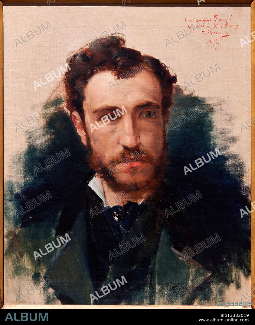 Portrait of Aníbal Álvarez Amoroso, friend of the painter, 1878, Casto Plasencia y Maestro (1846-1890), Museo de Bellas Artes de Valencia, Comunidad Valenciana, Spain.