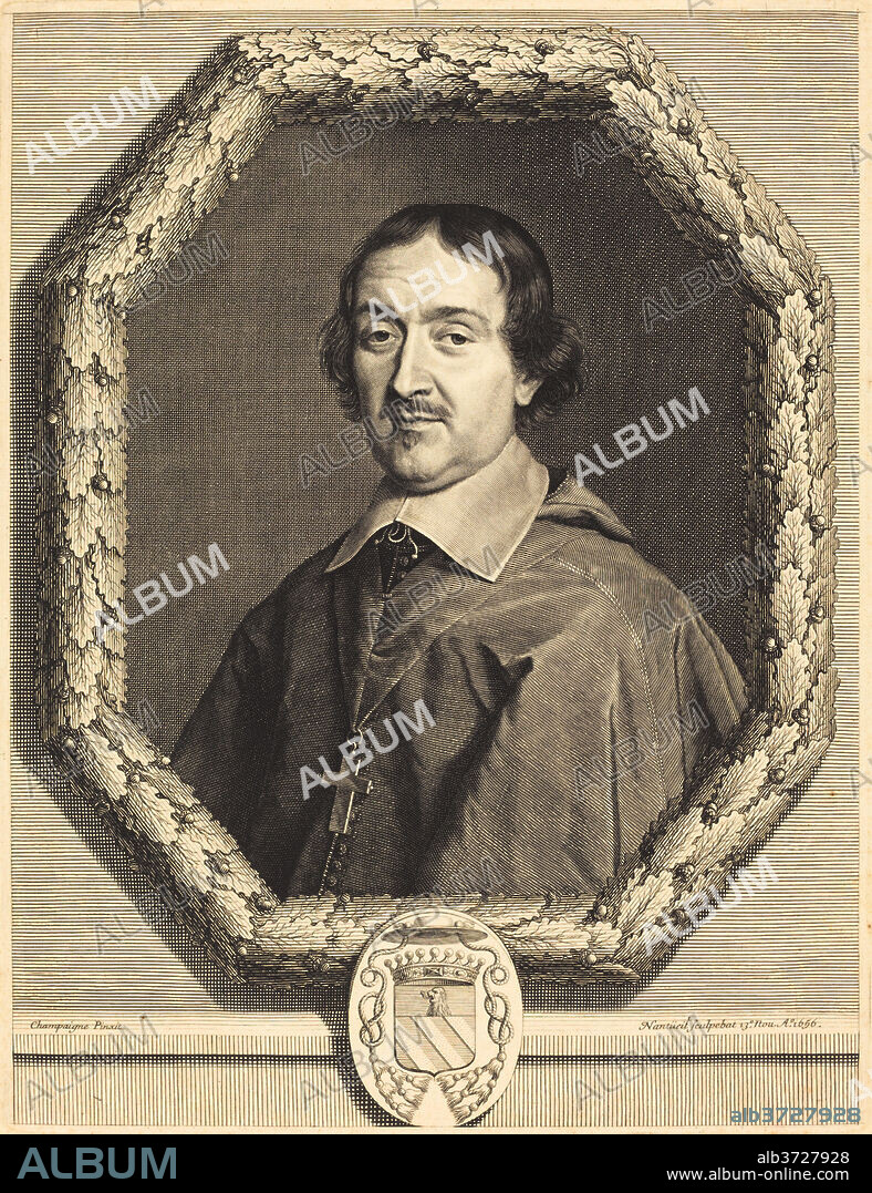 ROBERT NANTEUIL AFTER PHILIPPE DE CHAMPAIGNE. Francois Servien. Dated: 1656. Medium: engraving.