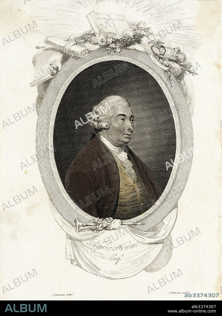 CHARLES TURNER WARREN. Portrait of David Hume (1711-1776).