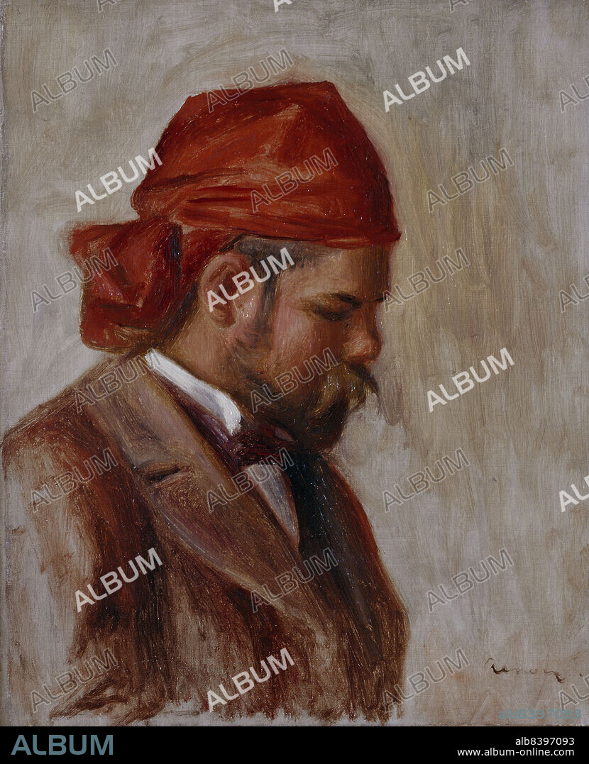 PIERRE-AUGUSTE RENOIR. Portrait d'Ambroise Vollard au foulard rouge, between 1899 and 1906.