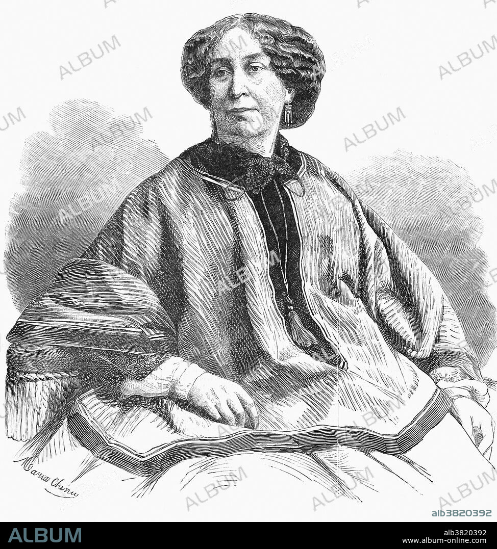 George Sand (July 1, 1804 - June 8, 1876) was the pseudonym of French novelist and feminist Amantine-Lucile-Aurore Dupin, later Baroness Dudevant. Sand was an amazing author, personality, and all-around woman. She earned as much notoriety for her Bohemian lifestyle as for her written work. Sand wore men's clothing in public. In addition to being comfortable, Sand's male dress enabled her to circulate more freely in Paris than most of her female contemporaries, and gave her increased access to venues from which women were often barred. Also scandalous was Sand's smoking tobacco in public. Besides the novels she became famous for Sand authored literary criticism and political texts. She wrote many essays and published works establishing her socialist position. She sided with the poor and working class. When the 1848 Revolution began, women had no rights and Sand believed these were necessary for progress.