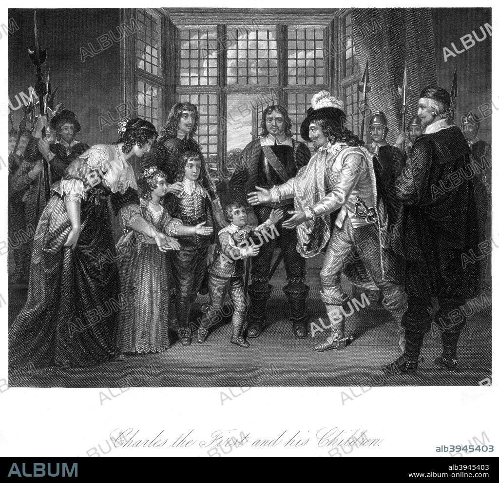 King Charles I (1600-1649) and his children. Charles I was King of England, Scotland and Ireland from 1625 until his execution in 1649. He famously engaged in a struggle for power with the Parliament of England, indeed many feared he was attempting to gain absolute power. His last years were marked by the English Civil War. Charles was defeated in the first Civil War (1642-1645), after which Parliament expected him to accept demands for a constitutional monarchy. He instead remained defiant by attempting to forge an alliance with Scotland and escaping to the Isle of Man. This provoked a second Civil War (1648-1649) and a second defeat for Charles, who was subsequently captured, tried, convicted, and executed for high treason. The monarchy was then abolished and a republic called the Commonwealth of England was declared. Charles's son, Charles II, became King after the restoration of the monarchy in 1660.