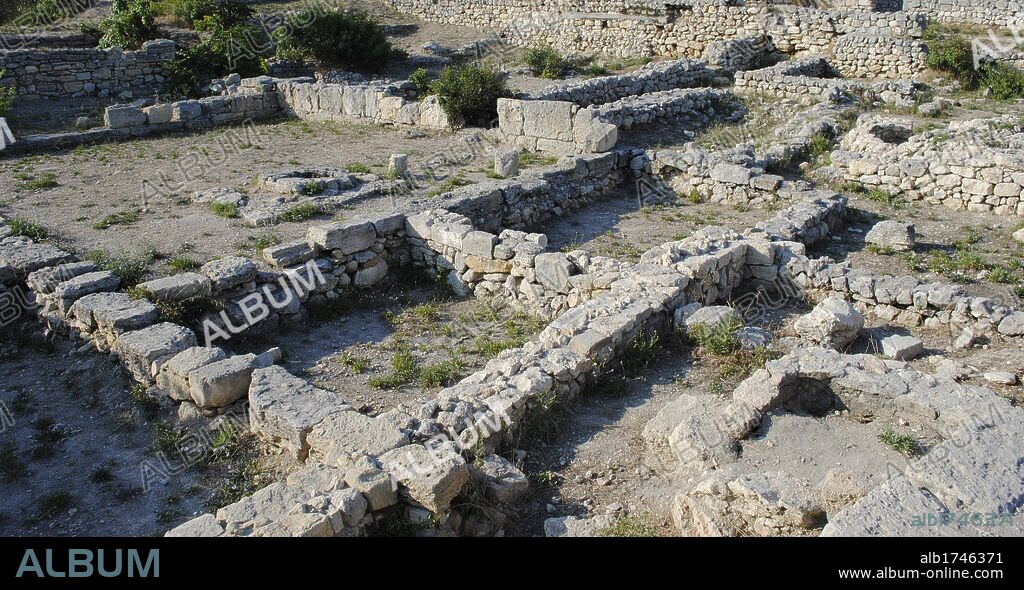 UCRANIA. Antigua colonia griega de QUERSONESO, fundada en el siglo VI a. C. Posteriormente fue ocupada por romanos y bizantinos. Ruinas. Alrededores Sebastopol. Europa Oriental.