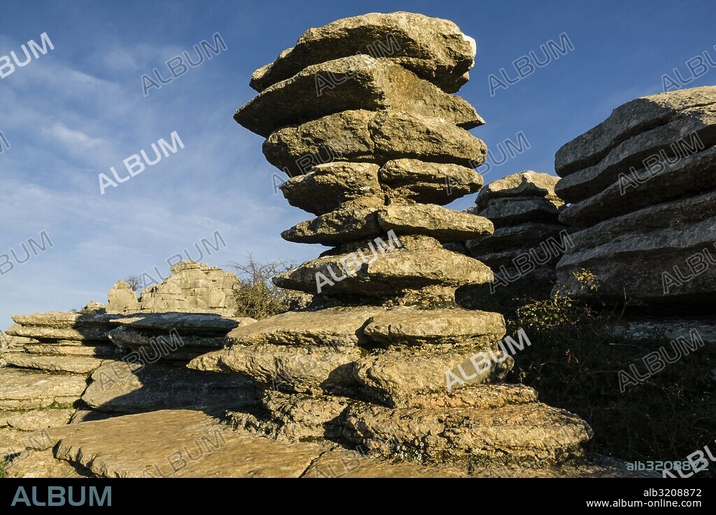El Tornillo del Torca, monumento natural, Paraje Natural Torcal de Antequera, términos municipales de Antequera y Villanueva de la Concepción,  provincia de Málaga, Andalucia, Spain.