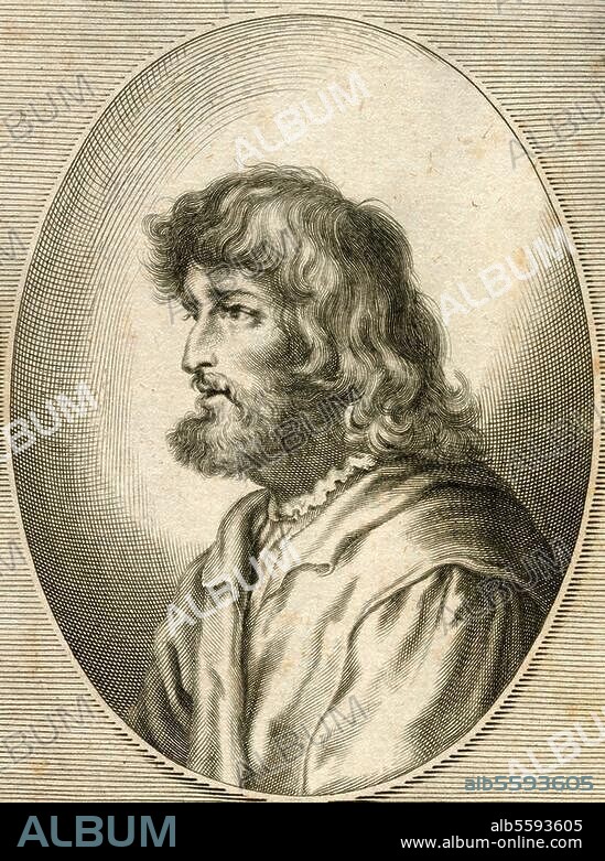 Holbein, Sigmund ; peintre (frère de Hans Holbein l'A.) . mort à Berne, automne 1540. - "SIGISMUNDS HOLBEIN AUGUSTANUS". - Gravure sur cuivre de Richard Collin (1627-97), d'ap. dessin de Joachim Sandrart (1606-88), d'ap. portrait d' époque. In : J.Sandrart, Teutsche Academie, 1675. Berlin, Sammlung Archiv für Kunst und Geschichte.