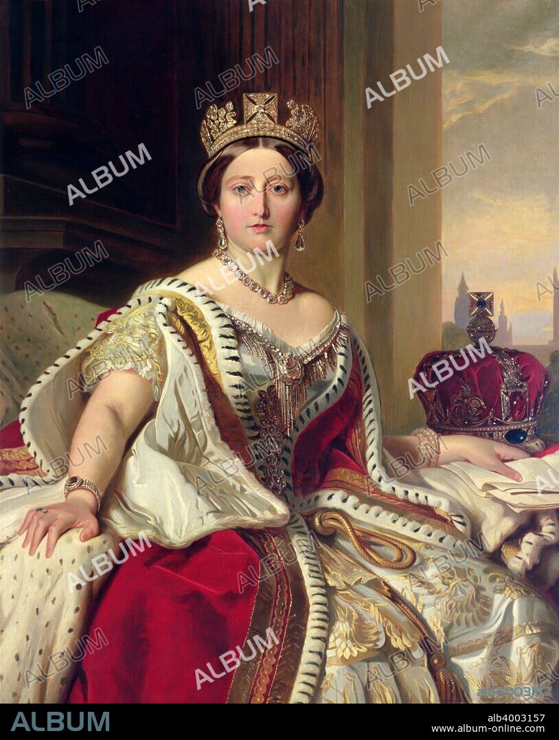 Queen Victoria, 1859. Victoria (1819-1901) succeeded her uncle, William IV, to the throne in 1837. Her reign, the longest of any British monarch to date, saw the peak of the Industrial Revolution and the growth of the British Empire into the world's pre-eminent power.