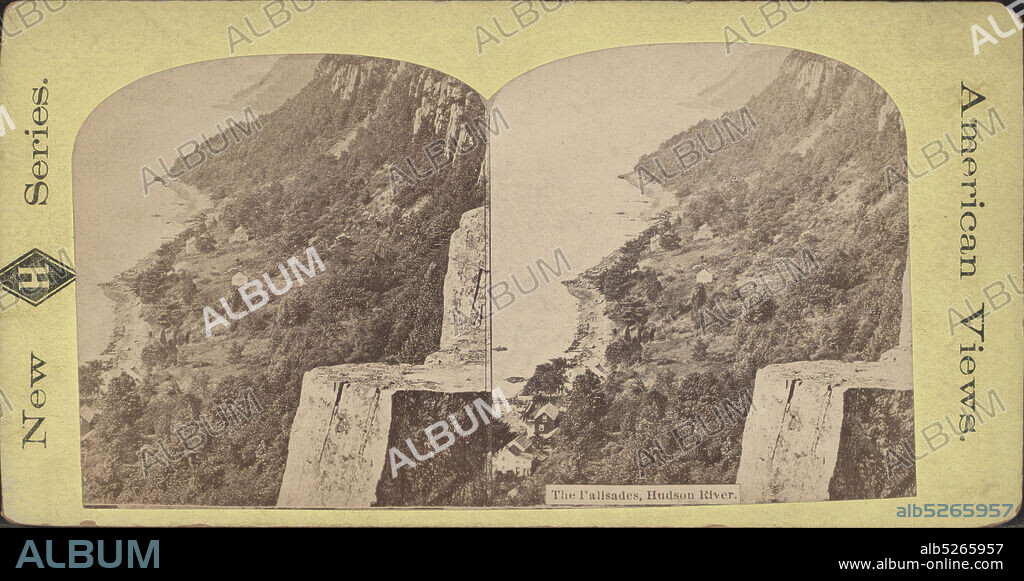 The Palisades, Hudson River., Cliffs, New York (State), Hudson River (N.Y. and N.J.), Palisades (N.J. and N.Y.), New Jersey.