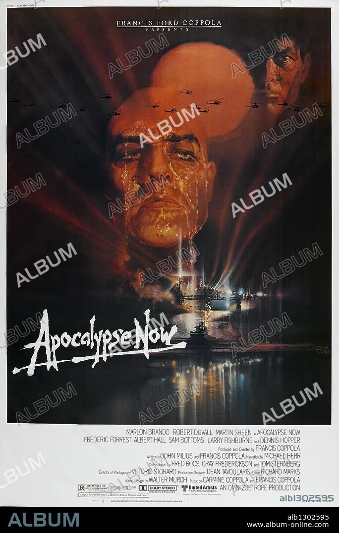 Poster of APOCALYPSE NOW, 1979, directed by FRANCIS FORD COPPOLA. Copyright ZOETROPE/UA.