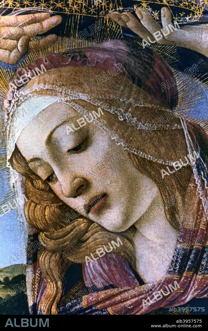 'Madonna of the Magnificat' (detail), 1482. From the collection of the Galleria degli Uffizi, Florence, Italy.