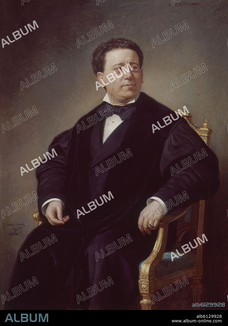 IGNACIO SUAREZ LLANOS (1830-1881). 'Cristino Martos y Balbí', 1874, Oil on canvas, 131 x 97 cm.