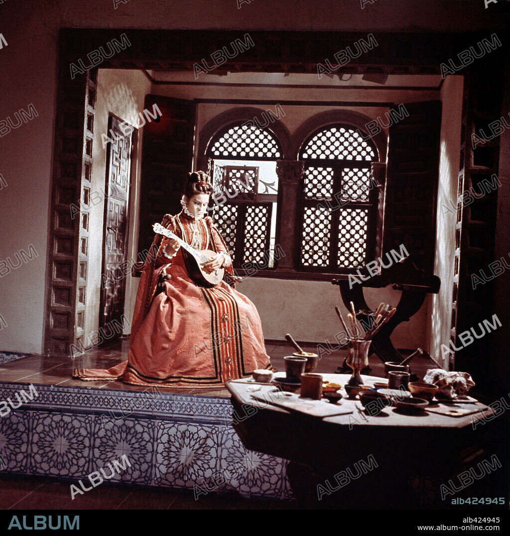 MEL FERRER et ROSANNA SCHIAFFINO dans EL GRECO, 1966, réalisé par LUCIANO SALCE. Copyright ARCO/FAI/LES FILMS DU SIECLE.