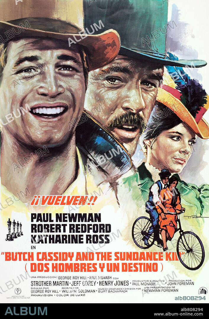 Poster de DOS HOMBRES Y UN DESTINO, 1969 (BUTCH CASSIDY AND THE SUNDANCE KID), dirigida por GEORGE ROY HILL. Copyright 20TH CENTURY FOX.