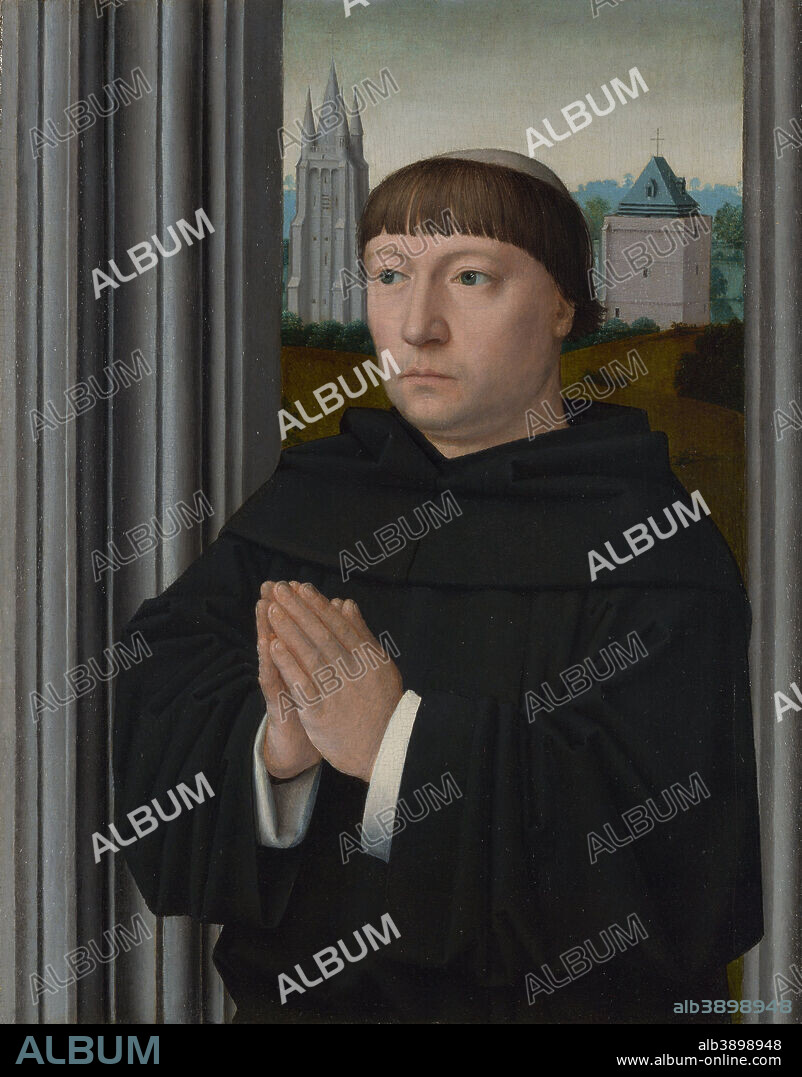 GERARD DAVID. An Augustinian Friar (?) Praying. Painting. Oil on oak