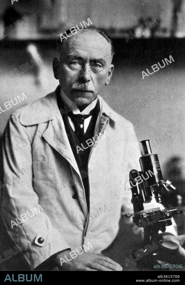Jules Jean Baptiste Vincent Bordet (June 13, 1870 - April 6, 1961) was a Belgian immunologist and microbiologist. He began his work at the Pasteur Institute in Paris in 1894, where he described phagocytosis of bacteria by white blood cells. In 1898 he described hemolysis evoked by exposure of blood serum to foreign blood cells. In 1900, he left Paris to found the Pasteur Institute in Brussels. His experiments helped establish the basics of immunology, that the body creates antibodies in a defensive response to certain antigens. He developed the complement-fixation reaction with bacteriologist Octave Gengou, a breakthrough which allowed August von Wassermann to develop the Wassermann test to diagnosis syphilis. The same basic principles led to diagnostic tests for typhoid fever, carbuncle, and hog cholera. Bordet and Gengou discovered B. pertussis, the microbe that causes whooping cough, leading to development of a vaccination against that deadly disease. He also conducted important studies on the coagulation of blood, and discovered B. bronchiseptica, which causes infectious bronchitis. The Nobel Prize in Physiology or Medicine was awarded to him in 1919 for his discoveries relating to immunity. He died in 1961 at the age of 90.