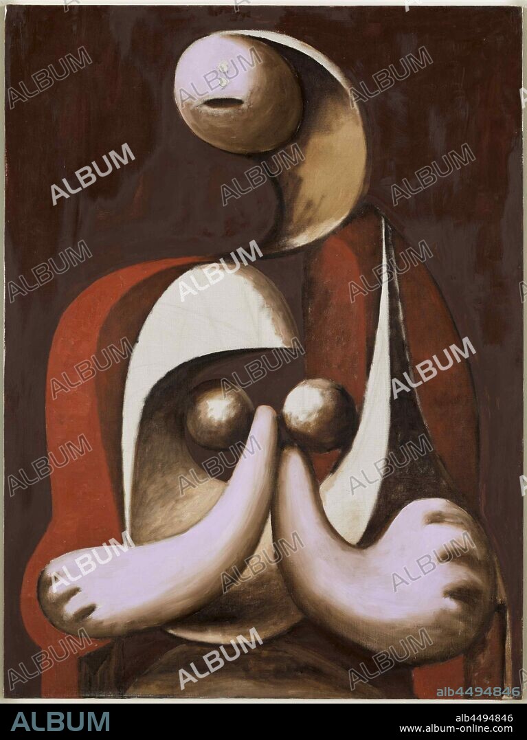 PABLO PICASSO. Woman in a Red Armchair (Femme au fauteuil rouge).