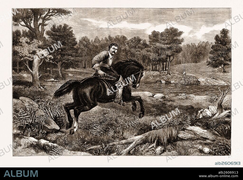 "HARD PRESSED", FROM THE PAINTING BY FRANK DADD, 1876.