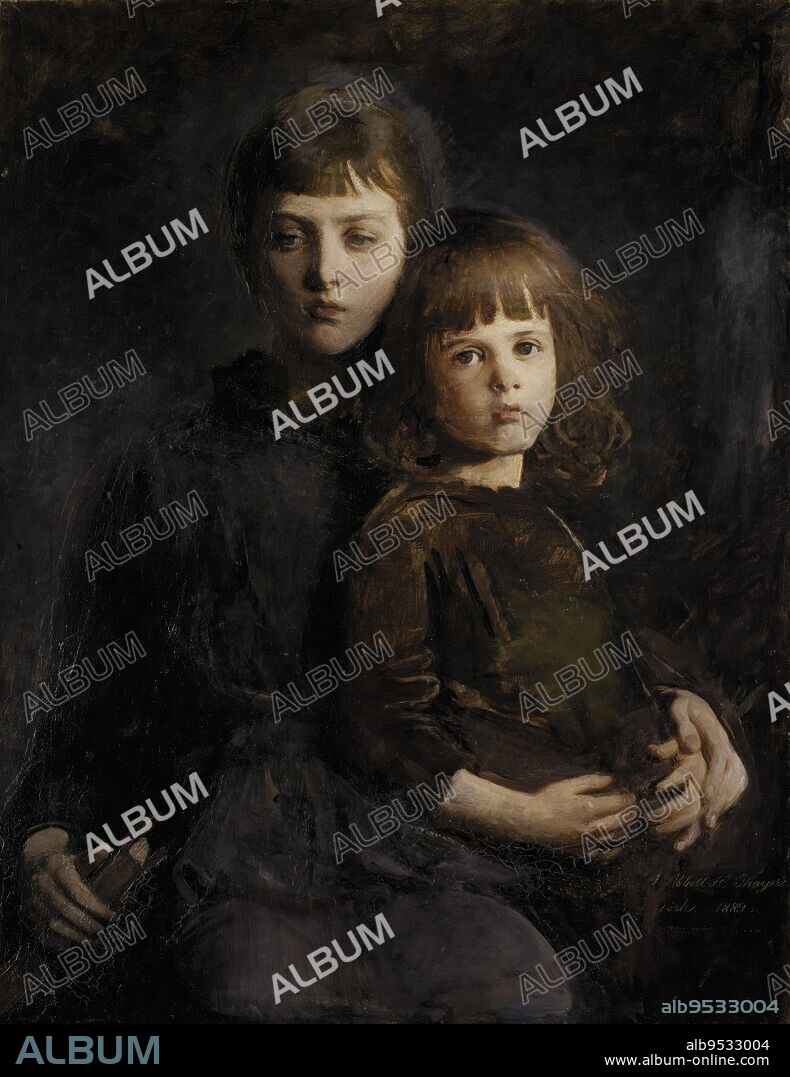 ABBOTT HANDERSON THAYER. Brother and Sister (Mary and Gerald Thayer). Date: 1889. oil on canvas.