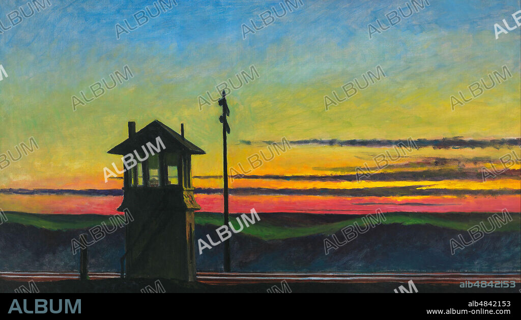 EDWARD HOPPER. Railroad Sunset.