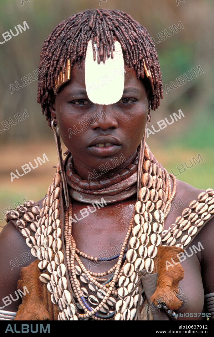 Woman of the Hamar tribe. Turmi, Ethiopia.