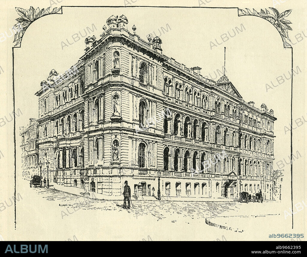 'The Colonial Office, Sydney', c1900. Government building in the British colony of Australia. From "Cassell's History of England, Vol. IX". [Cassell and Company, Limited, London, Paris, New York & Melbourne].