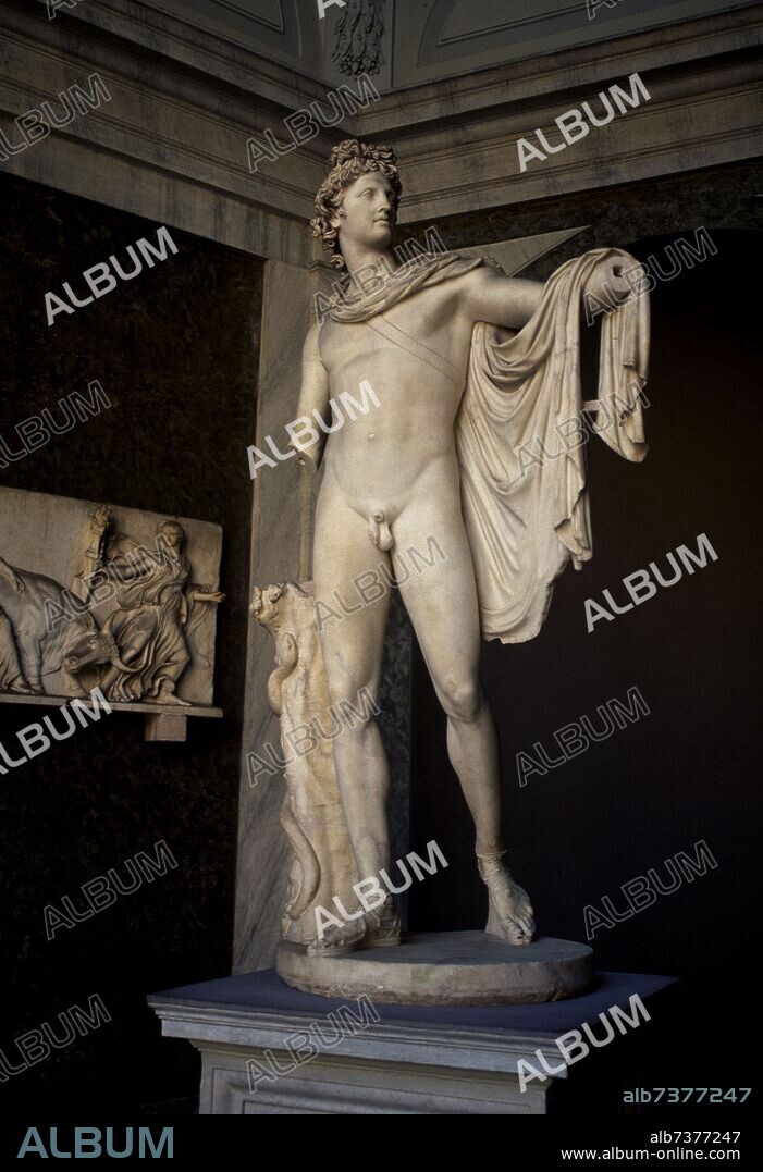 AUTOR LIBRE 01307. APOLO DE BELVEDERE, COPIA ROMANA DE ORIGINAL GRIEGO DE LEOCARES S IV AC.