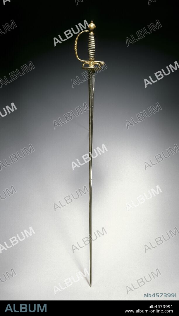 Smallsword, c. 1730. During the 1700s, the small-sword emerged as a light, quick weapon. Like the rapier it was carried by unarmored civilians, the noblemen of the upper classes. Over time this delicate sword became more an accessory of male attire than a weapon essential to life and death. The sword hilt, which shows even when the blade is sheathed, became the ground for elaborate decoration. These small swords thus represent the final stage in the evolution of the sword, from the edged weapons of antiquity to the elegantly refined blades of the 1700s and 1800s.
