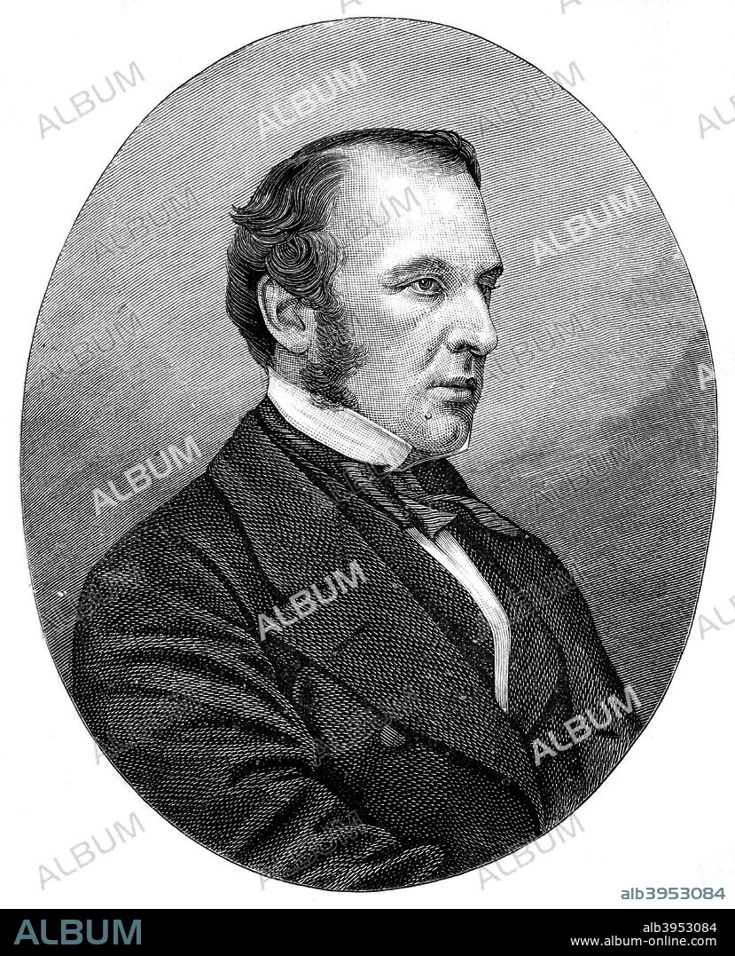 Charles John Canning (1812-1862), 1st Earl Canning, Governor-General of India. Lord Canning was Governor-General during the Indian Mutiny, or Great Sepoy Rebellion, of 1857. Illustration from The Life & Times of Queen Victoria, by Robert Wilson, Vol III.