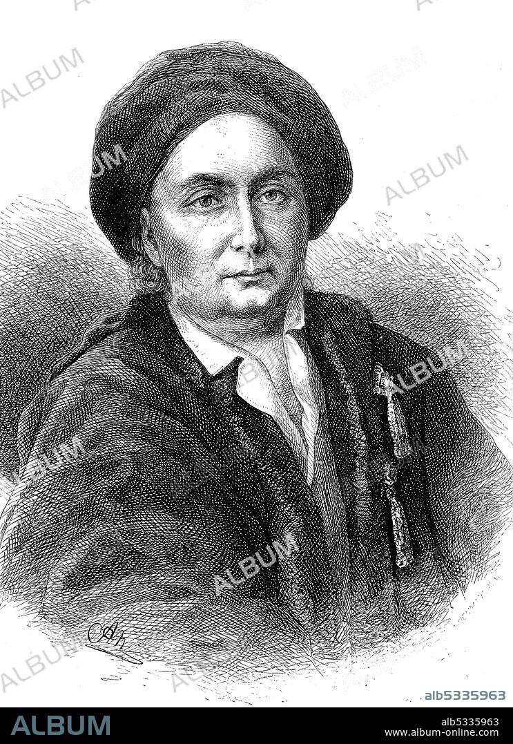 Ludwig, Lodewijk van Beethoven, 5 January 1712 - 24 December 1773, a Flemish singer, court kapellmeister to the Elector of Cologne and grandfather of the composer Ludwig van Beethoven  /  Ludwig, Lodewijk van Beethoven, 5. Januar 1712 - 24. Dezember 1773, ein flämischer Sänger, Hofkapellmeister des Kurfürsten von Köln und Großvater des Komponisten Ludwig van Beethoven, Historisch, historical, digital improved reproduction of an original from the 19th century / digitale Reproduktion einer Originalvorlage aus dem 19. Jahrhundert,.