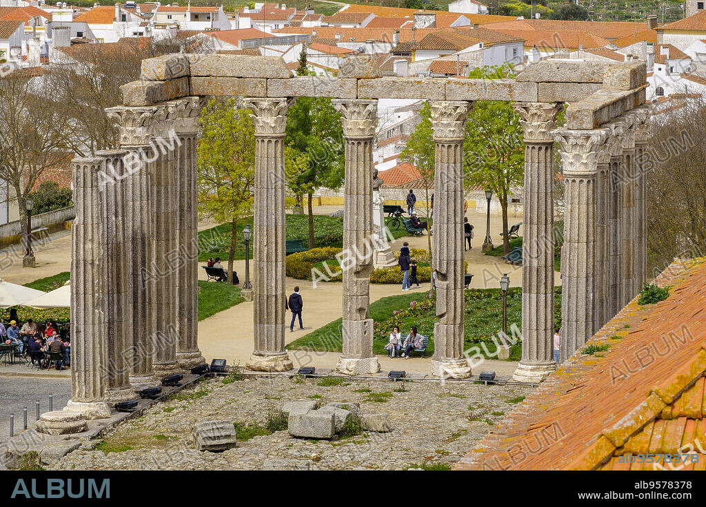 Templo romano de Évora, Templo de Diana , Évora, Alentejo, Portugal.