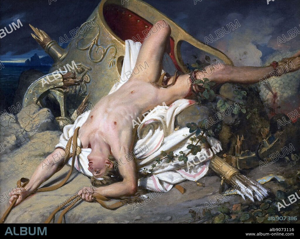 The death of Hippolytus 1828 by Joseph-Désiré Court (14 September 1797 23 January 1865) was a French painter of historical subjects and portraits.