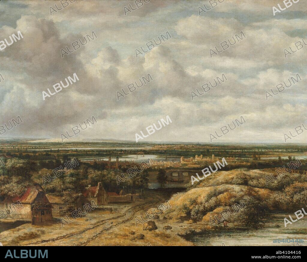 PHILIPS KONINCK. Distant View with Cottages along a Road. Distant View, with Cottages Lining a Road. Dating: 1655. Measurements: h 134 cm × w 167.5 cm; d 13 cm.