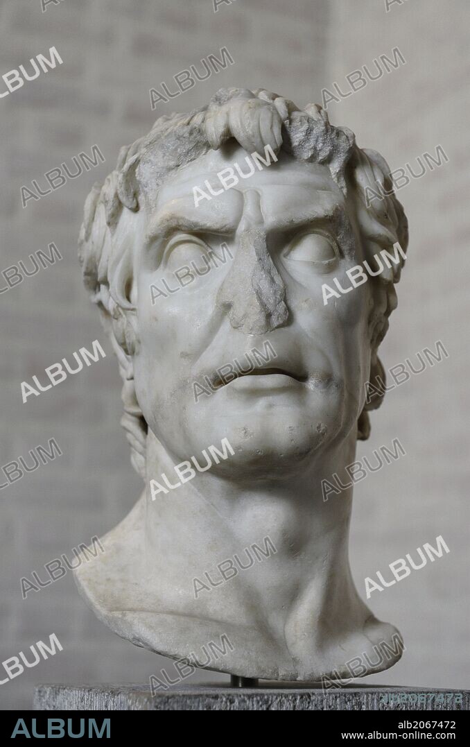 Lucius Cornelius Sulla (c. 138 aC-78 aC), conocido comúnmente como Sila. General romano y estadista. Tuvo la distinción de ocupar el cargo de cónsul en dos ocasiones, así como el de dictador, en época Republicana. Hacia el 20 a. C. Glyptothek. Munich. Alemania. Europa.
