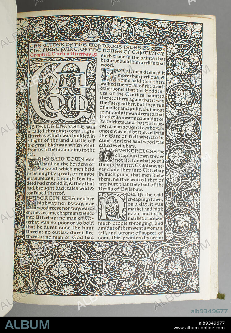 The Water of the Wondrous Isles, William Morris, English, 18341896, Kelmscott Press, London, England, 18911898, 1897, Letterpress book, London, Greater London, England, Europe, Books & manuscripts, 11 5/16 x 8 3/8 x 1 5/8 in. (28.8 x 21.3 x 4.2 cm).